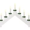 Adventsstake klassisk hvit med 7 lys