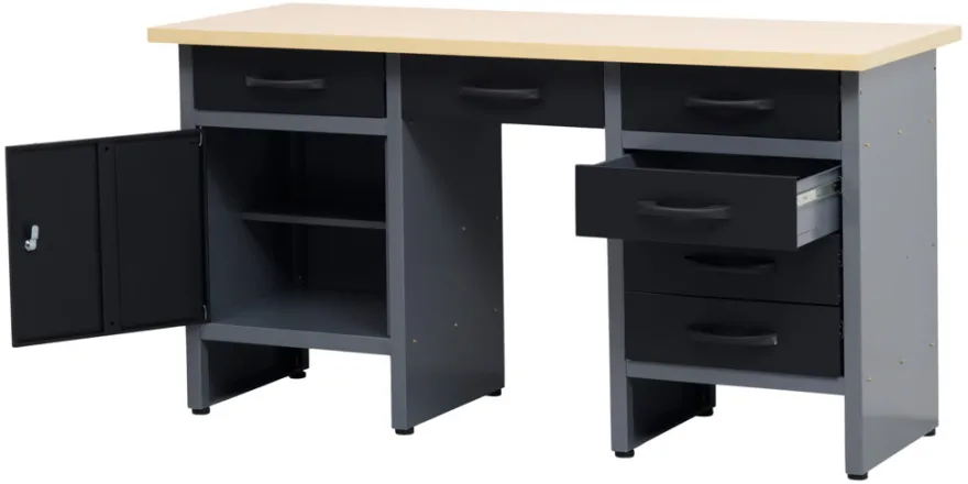 Arbeidsbenk med skap/skuffer 160 x 60 x 85 cm