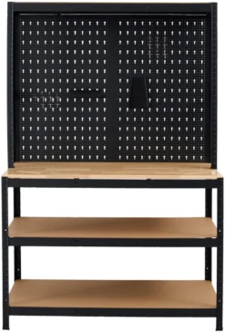Arbeidsbord m/vegg og hyller 180x120x60 cm