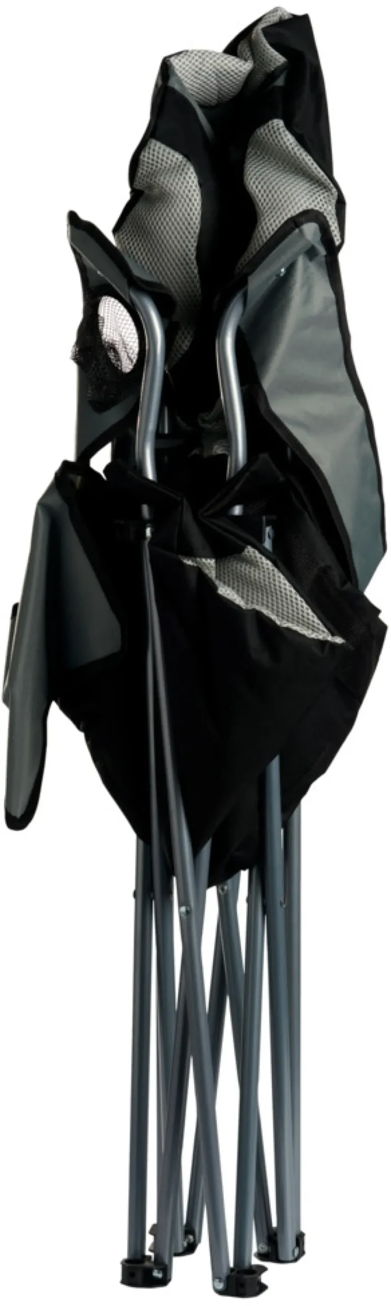 Campingstol m/koppholder Osaka grå/svart – Sunlife®