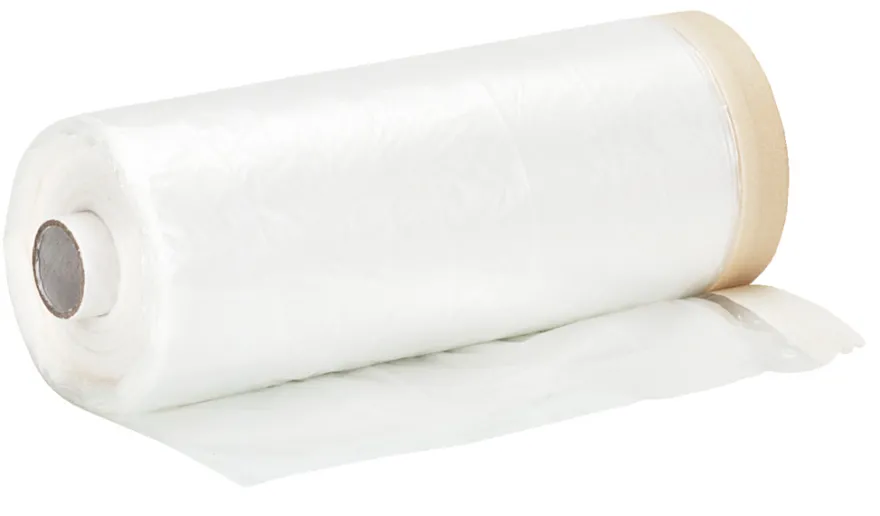Dekkfolie med tape 140 cm x 33 meter