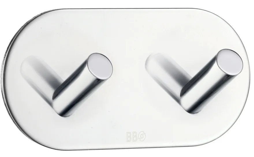 Dobbel krok selvklebende 96 mm - krom
