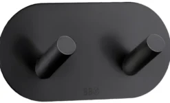 Dobbel krok selvklebende 96 mm - matt svart