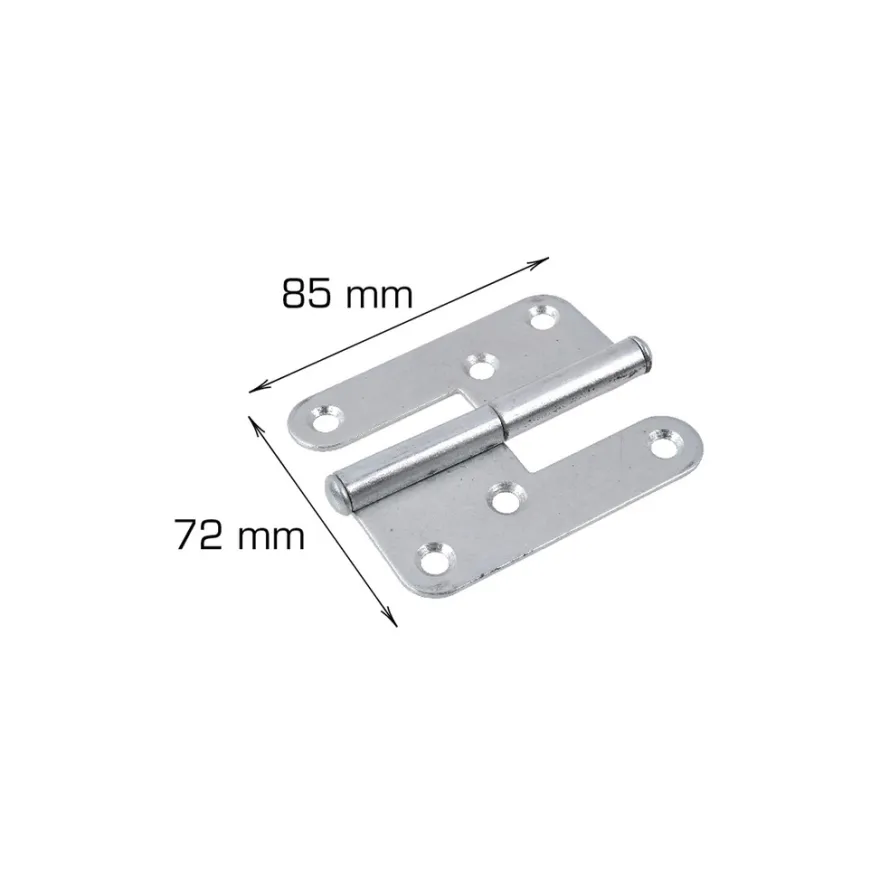 Dørhengsel venstre 72 x 85 mm - 2 stk.