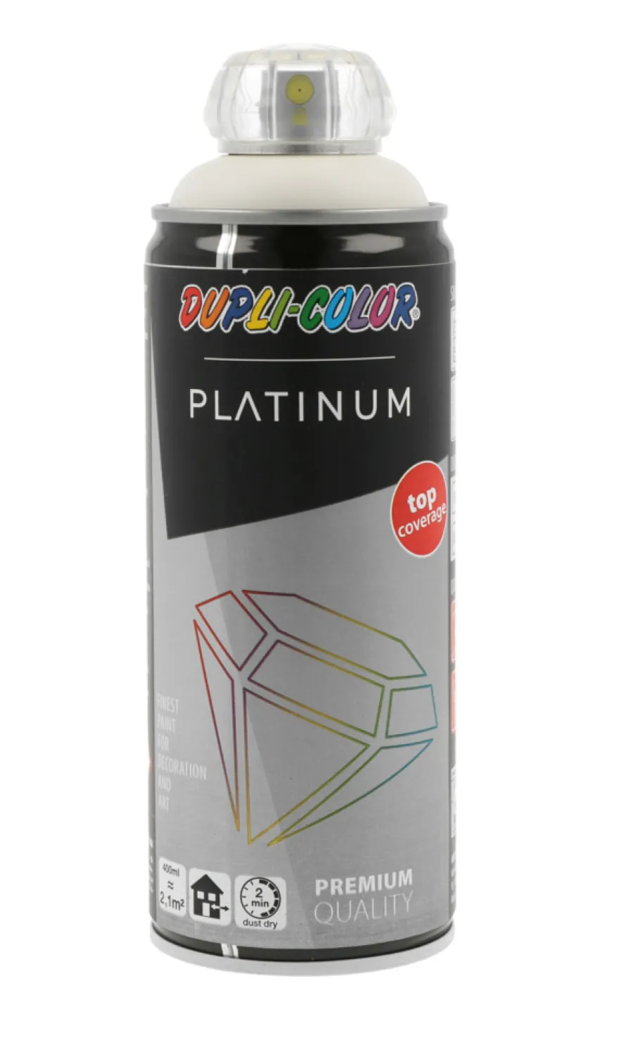 Dupli-Color Platinum spraymaling hvit matt
