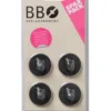 Enkel krok Ø30 mm 4-pk. - matt svart