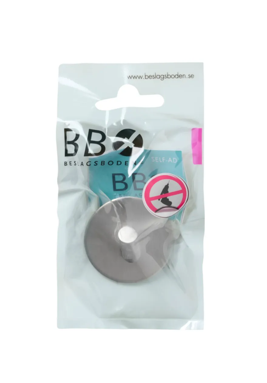 Enkel krok selvklebende Ø48 mm - børstet
