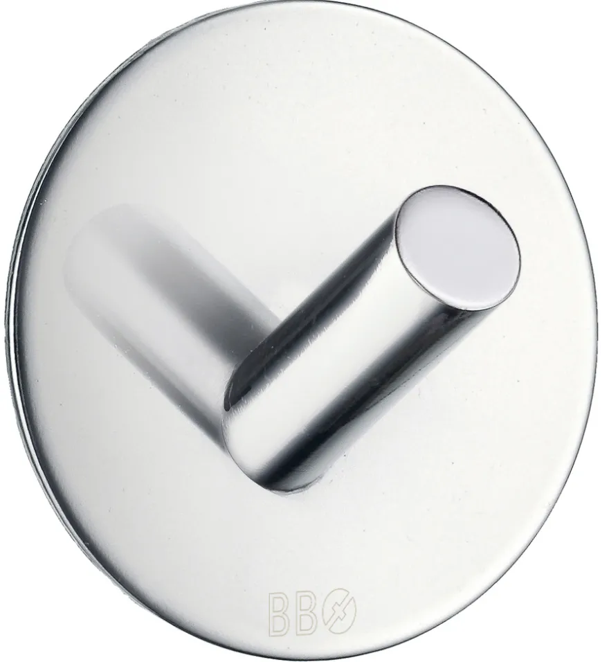 Enkel krok selvklebende Ø48 mm - krom
