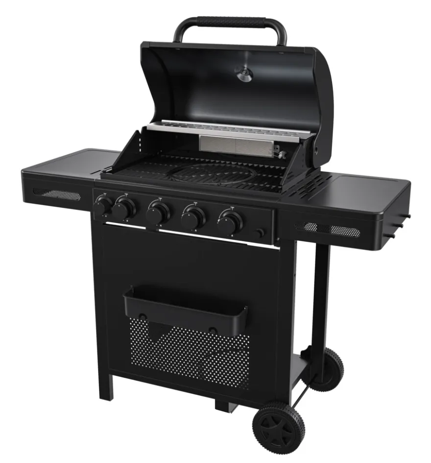 Gassgrill med 4 brennere og bakbrenner – Grillexpert