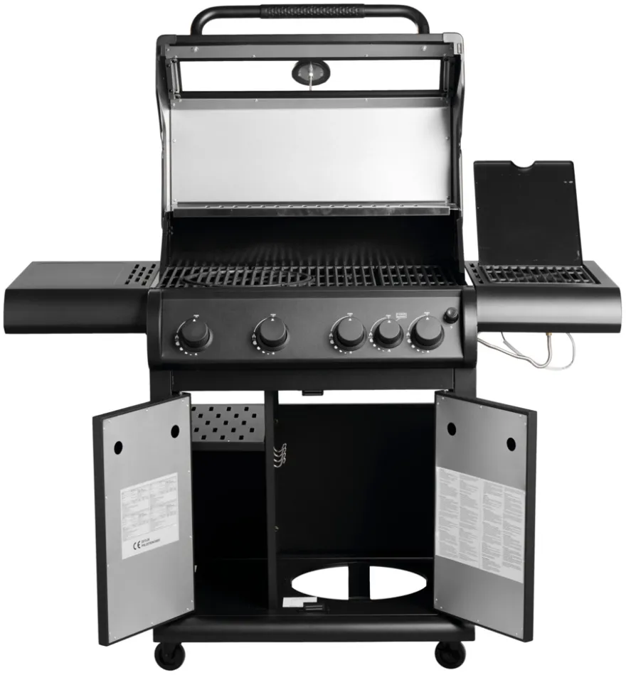 Gassgrill med 4 brennere og sidebrennere – Grillexpert