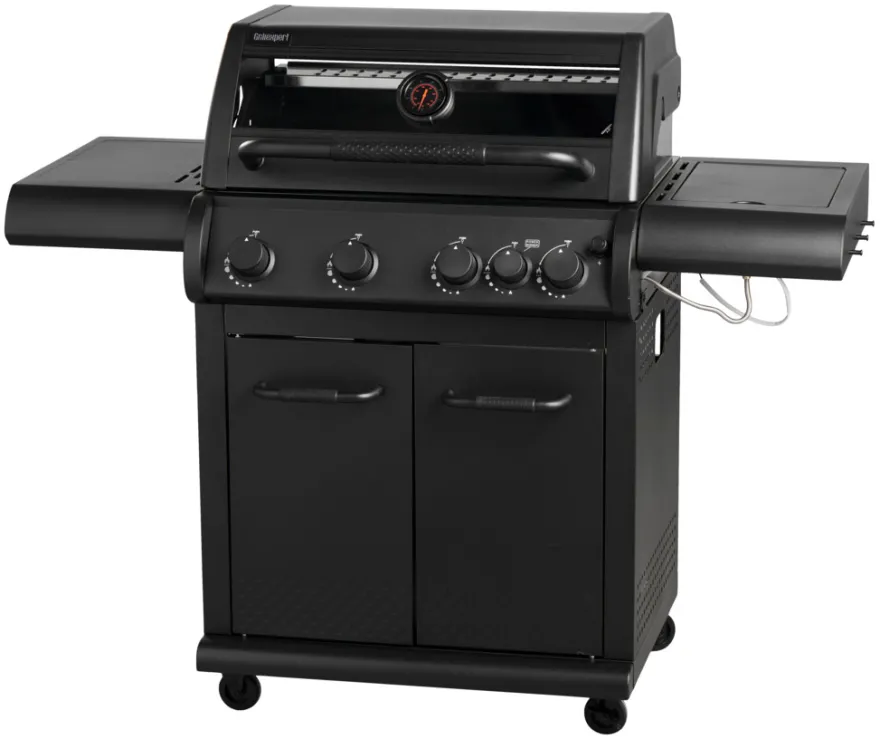 Gassgrill med 4 brennere og sidebrennere – Grillexpert