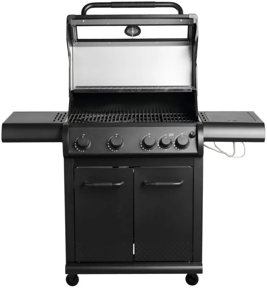 Gassgrill med 4 brennere og sidebrennere – Grillexpert