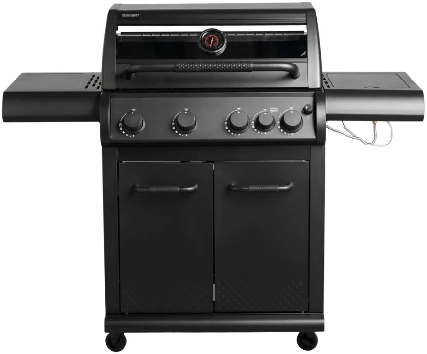 Gassgrill med 4 brennere og sidebrennere – Grillexpert