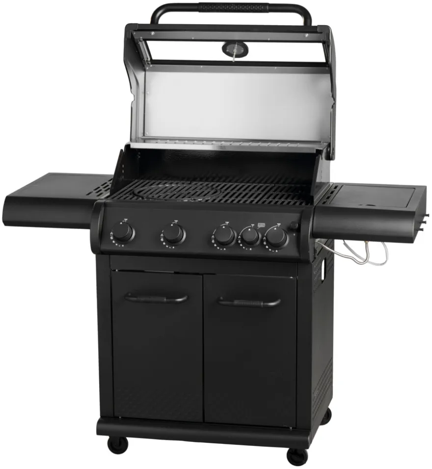 Gassgrill med 4 brennere og sidebrennere – Grillexpert