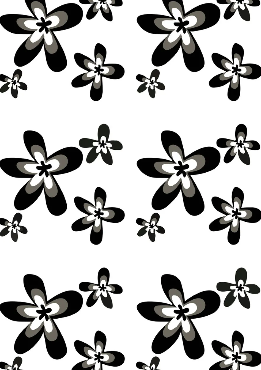 GEYSER® Black Flower dusjforheng 180 x 200 cm