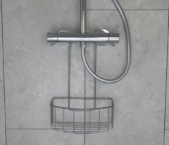 GEYSER® dusjkurv matt grå m/bøyleoppheng