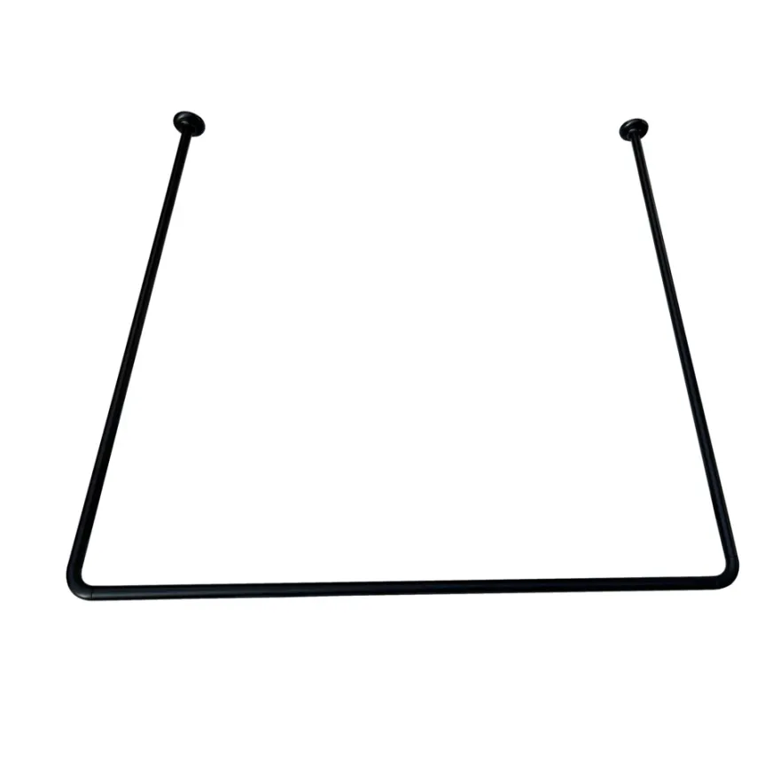 GEYSER® gardinstang U-form 90 x 90 x 90 cm svart