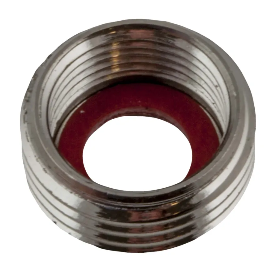 Gjengering 3/8" x 1/2" krom