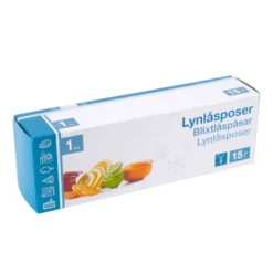 Gjenlukkbare poser 1 liter – 15 stk.