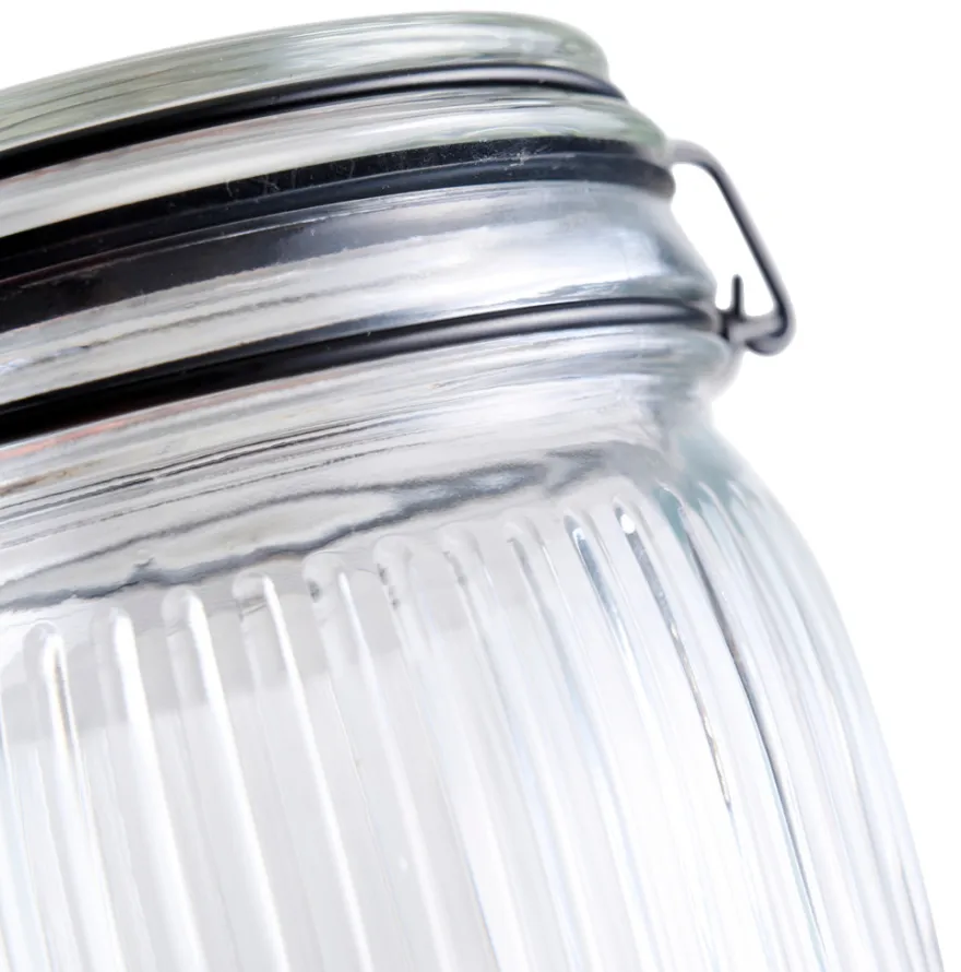 Glasskrukke riflet 0,5 liter - DAY