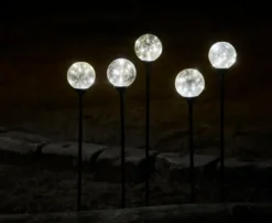 Glasskuler på spyd 50 LED 5-pk.