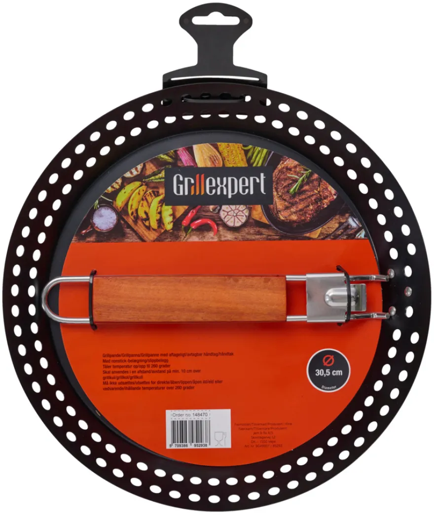 Grillpanne 30,5 cm m/avtagbart håndtak - Grillexpert