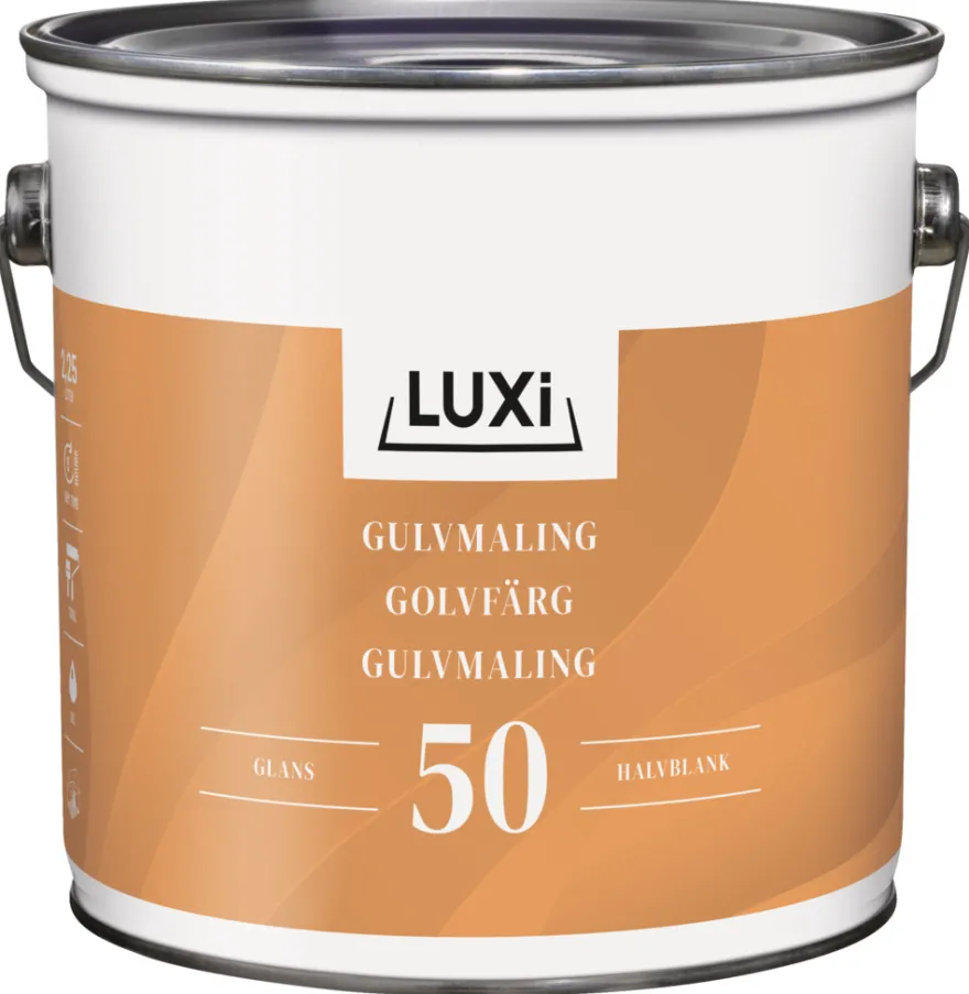 Gulvmaling alkyd pastellgrå 2,25 liter – Luxi