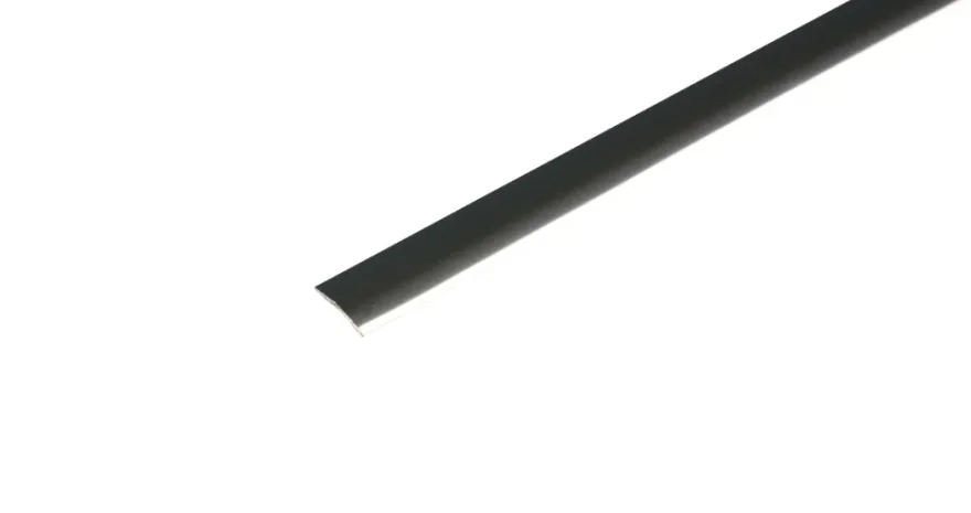 Gulvprofil børstet stål - 2 x 16 mm x 0,9 meter