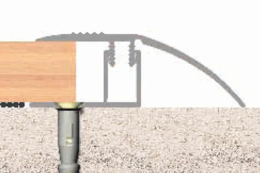 Gulvprofil topp aluminium - 2 x 52 mm x 0,9 m