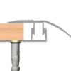 Gulvprofil topp aluminium - 2 x 40 mm x 0,9 m