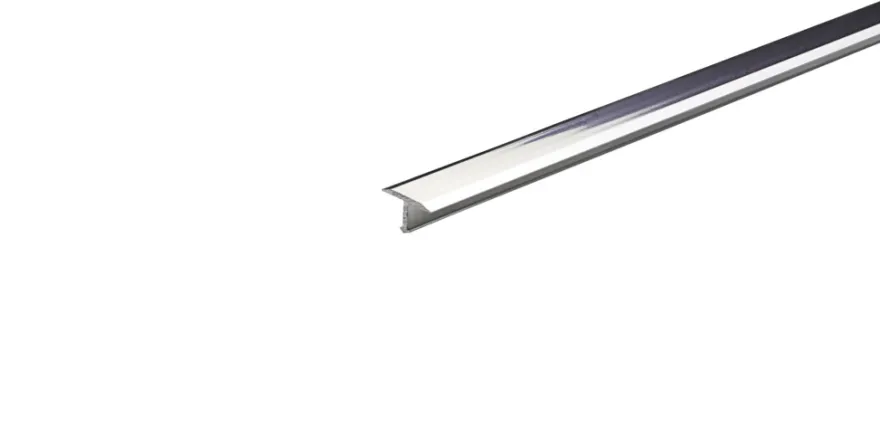 Gulvprofil T - sølv - 9 x 14 mm x 0,9 meter