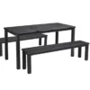 Hagebenk 150 x 33 x 42 cm i svart grunnmalt furutre