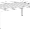Hagebord Havanna 205 x 90 cm i alu/nonwood - Sunlife®