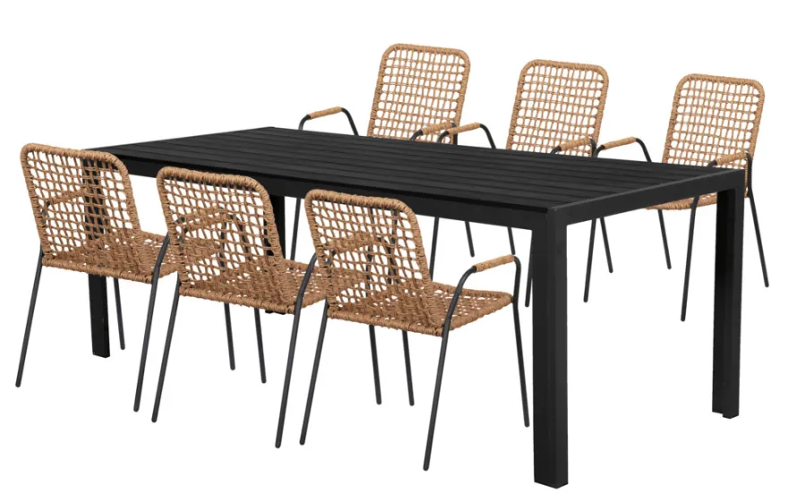 Hagebord Havanna 205 x 90 cm i alu/nonwood - Sunlife®