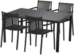 Hagebord Havanna 150 x 90 cm i alu/nonwood - Sunlife®