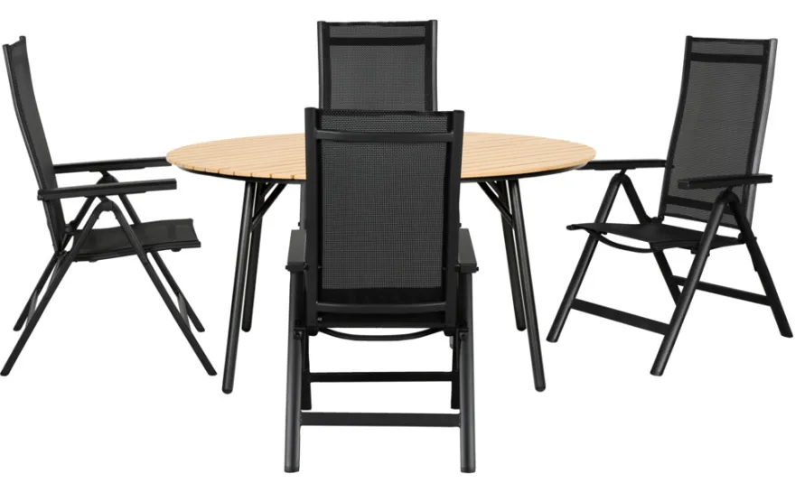 Hagebord Nebraska stål/nonwood Ø150 cm - Sunlife®