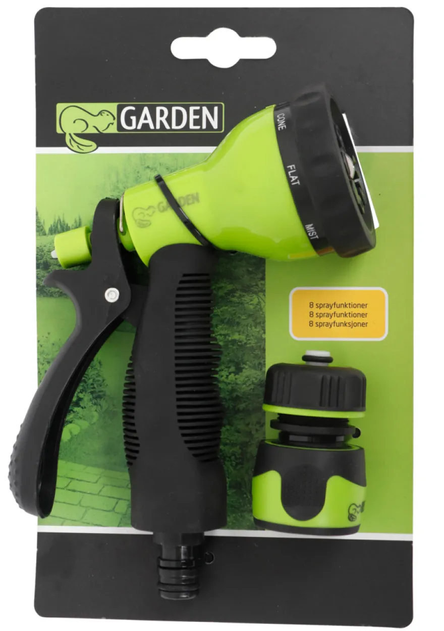 Hagepistol med 8 sprayfunksjoner 1/2" – Garden®