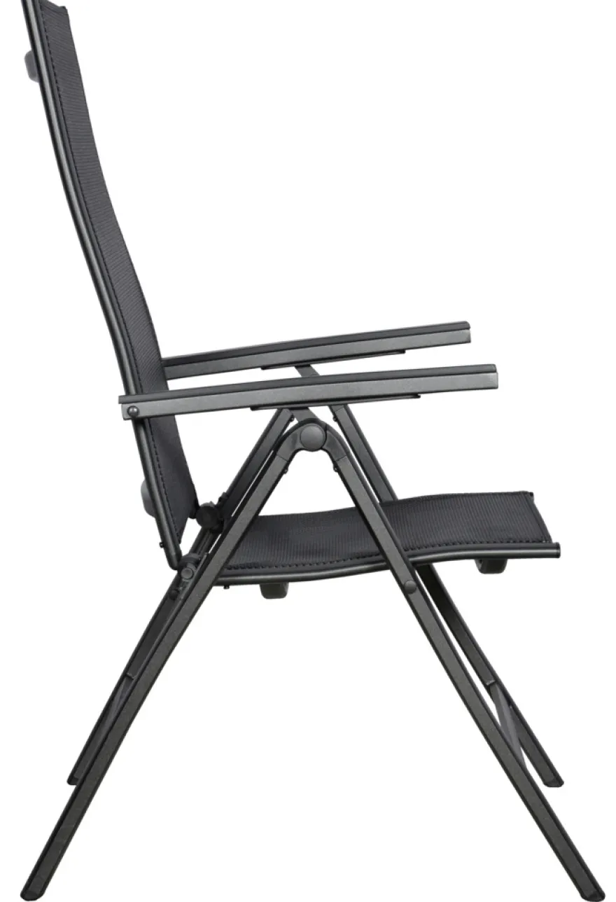 Hagestol Kingston 6 posisjoner svart - Sunlife®