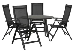 Hagestol Kingston 6 posisjoner svart - Sunlife®