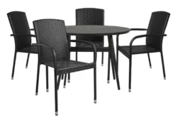 Hagestol Lissabon rotting/metall svart - Sunlife®