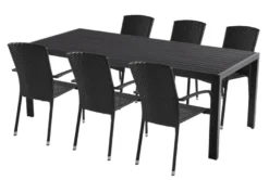 Hagestol Lissabon rotting/metall svart - Sunlife®