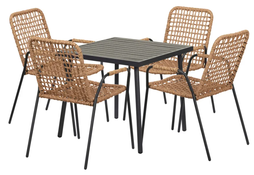 Hagestol Madison svart/natur – Sunlife®