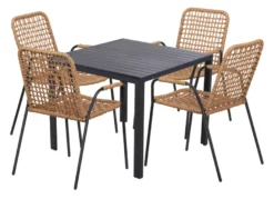 Hagestol Madison svart/natur – Sunlife®