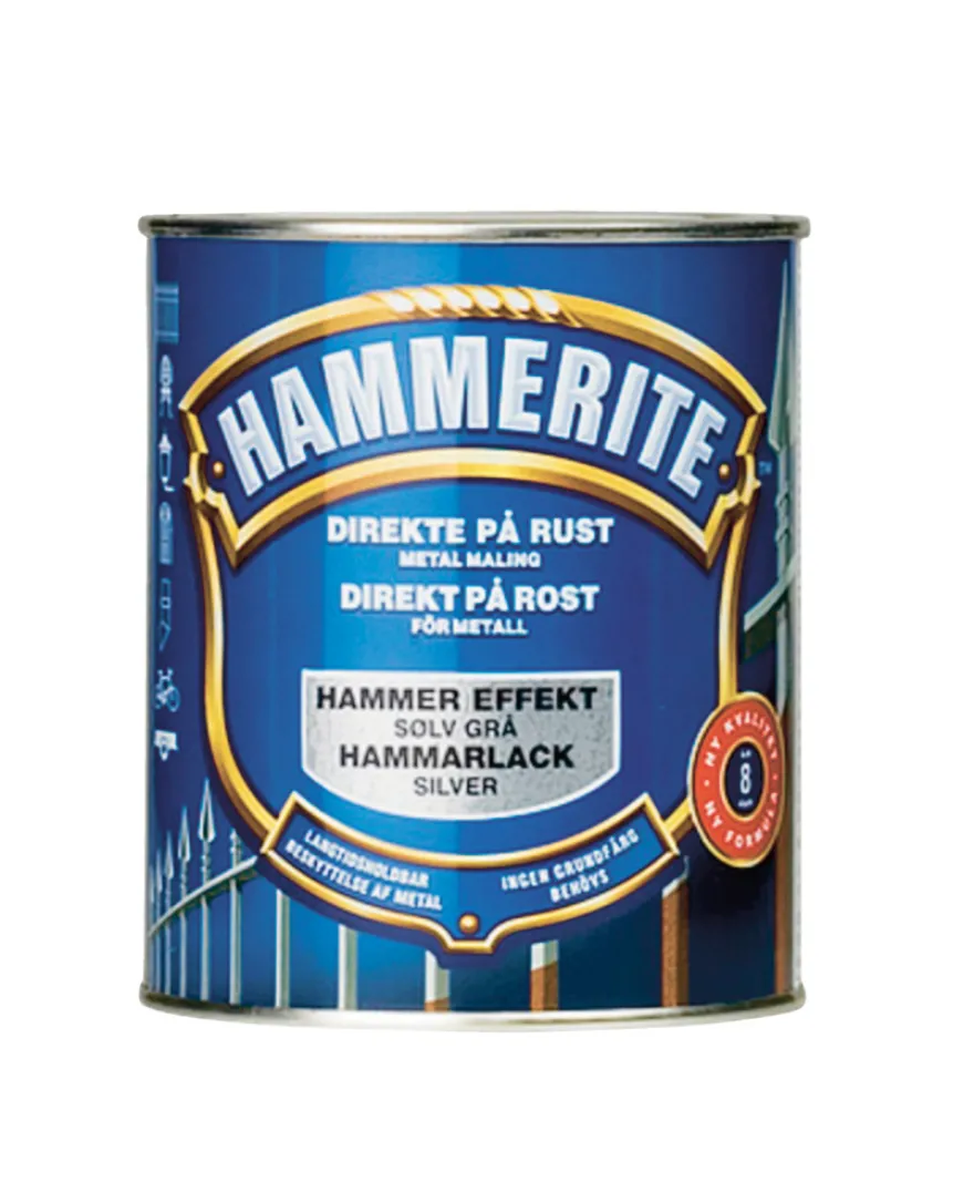Hammerite metallmaling hammereffekt sølv 750 ml
