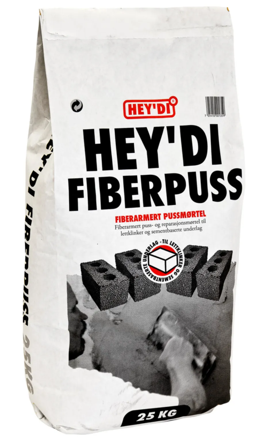 Hey'di Fiberpuss mørtel 20 kg