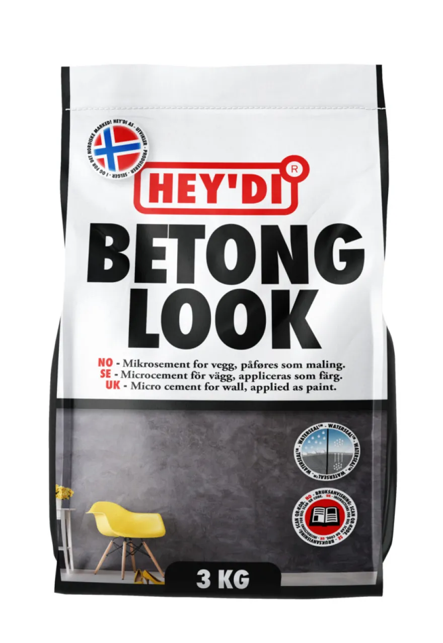 Hey'di Mikrosement Betonglook 3 kg skifter