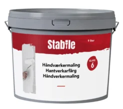 Håndverkermaling glans 6 hvit 10 liter - Stabile