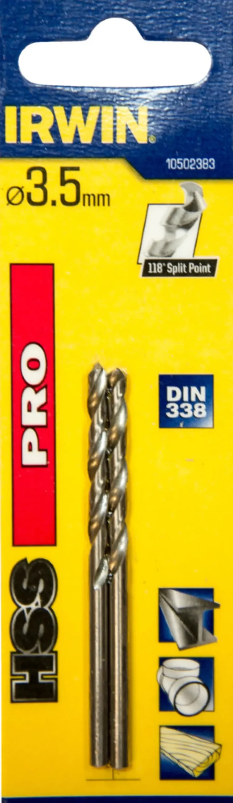 Irwin HSS Pro bor 3,5 mm 2 stk.