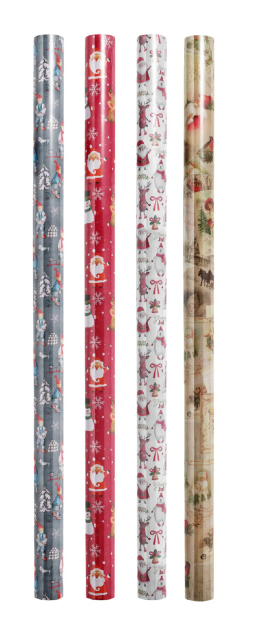 Julegavepapir 70 cm x 20 meter assortert