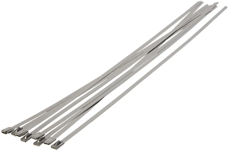 Kabelstrips 360 mm rustfritt stål 10 stk.